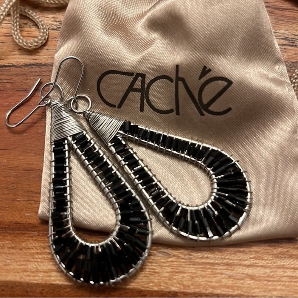 Cache Silver Wire Dangle Earrings - image 5